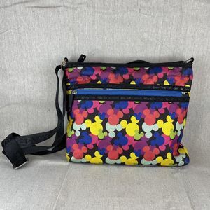 Disney World Parks Crossbody Bag Purse Colorful Mickey Mouse Head Icon Print